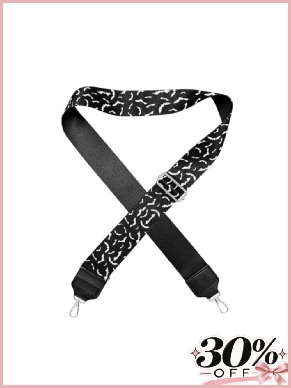 Polyester Canvas Handbag Strap Halloween Bats Shoulder Strap
